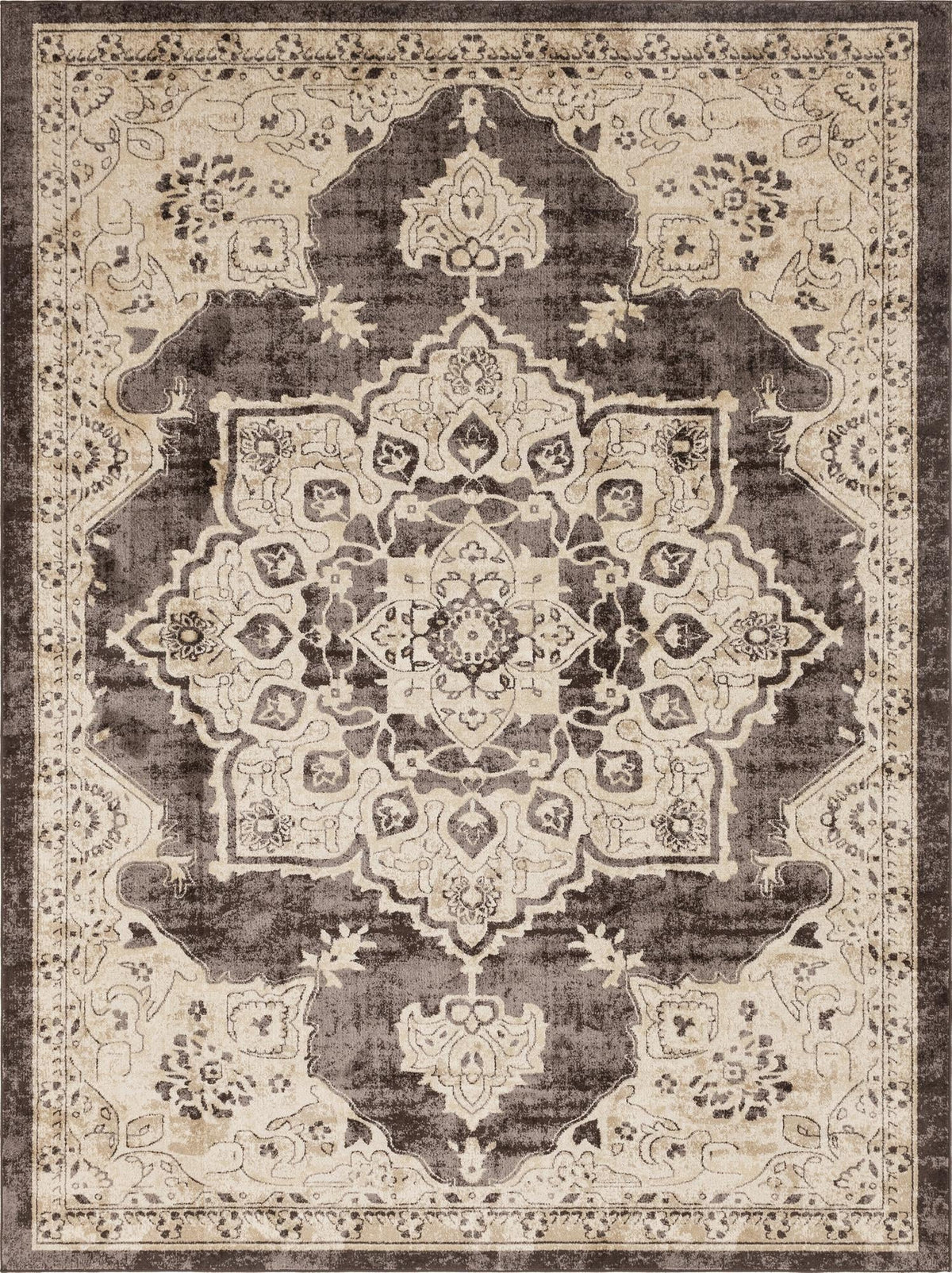 Eden Oasis Collection Area Rug -  Tranquility (Brown) Rectangle Brown Main