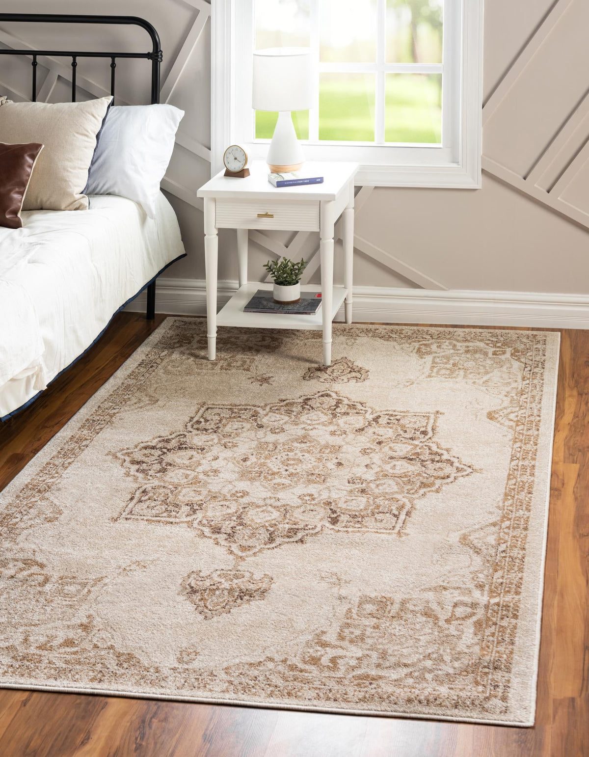 Eden Oasis Collection Area Rug -  Tranquility (Beige) Rectangle Beige  lifestyle 2
