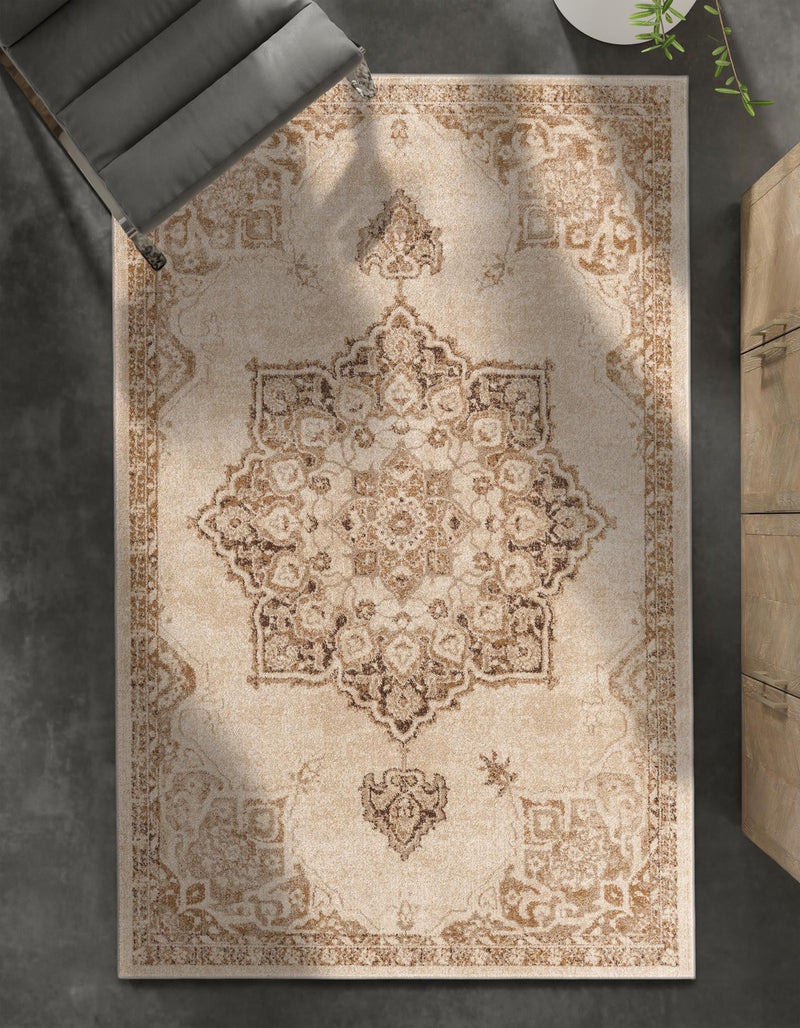 Eden Oasis Collection Area Rug -  Tranquility (Beige) Rectangle Beige  lifestyle 11