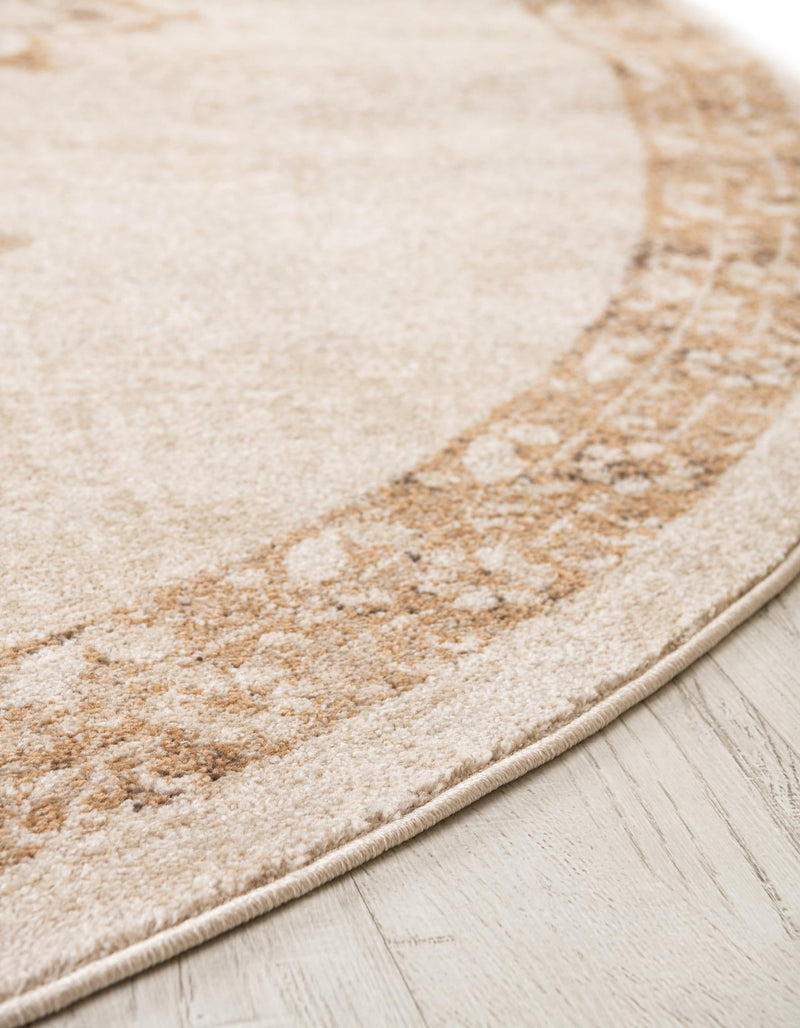 Eden Oasis Collection Area Rug -  Tranquility (Beige) Round Beige  lifestyle 28