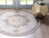 Eden Oasis Collection Area Rug -  Tranquility (Beige) Round Beige  lifestyle 25