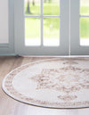 Eden Oasis Collection Area Rug -  Tranquility (Beige) Round Beige  lifestyle 27