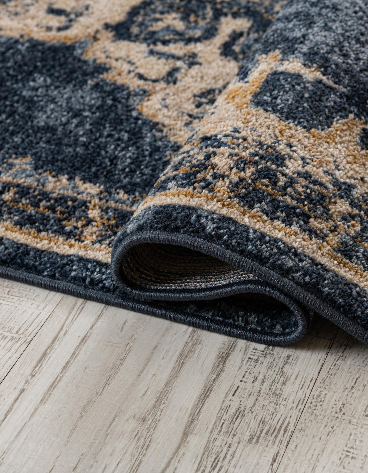 Eden Oasis Collection Area Rug -  Tranquility (Navy Blue) Rectangle Navy Blue  lifestyle 9