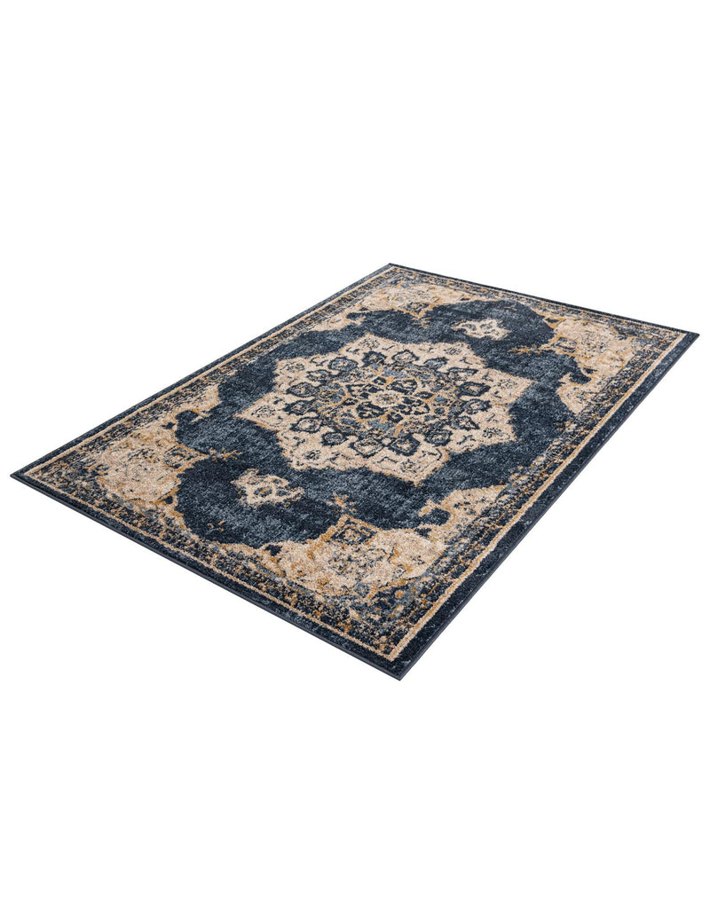 Eden Oasis Collection Area Rug -  Tranquility (Navy Blue) Rectangle Navy Blue  lifestyle 6