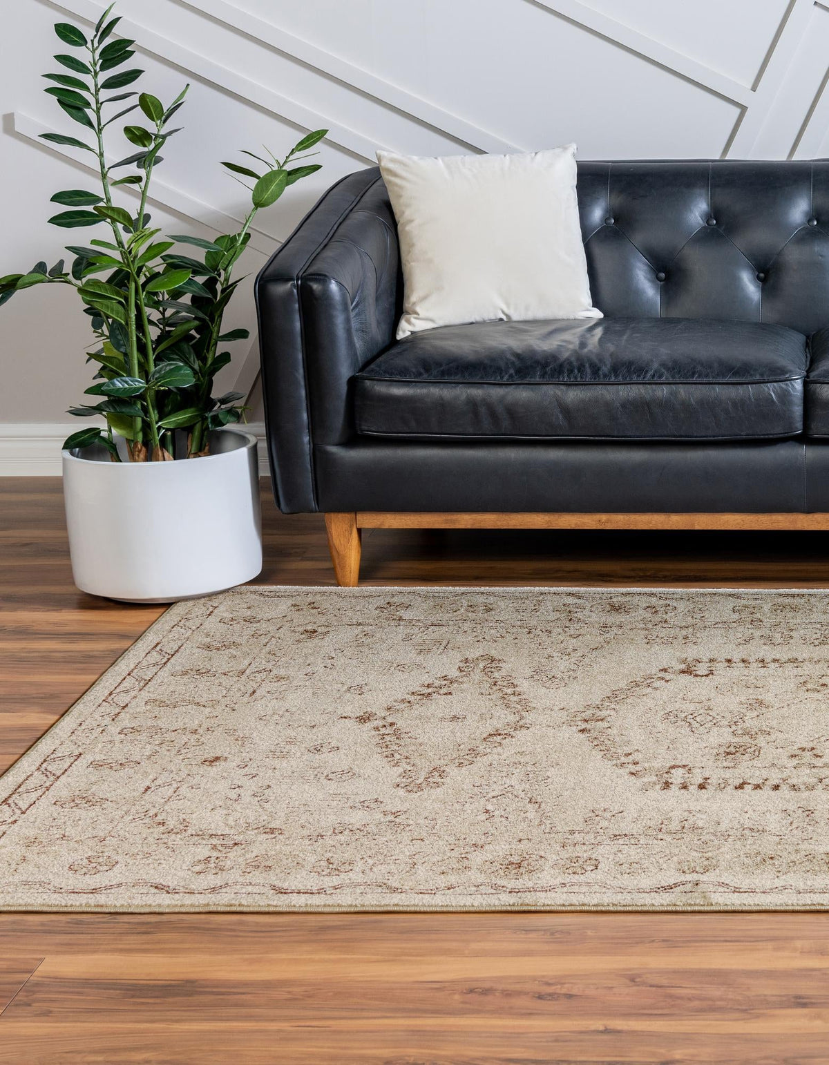 Eden Oasis Collection Area Rug -  Refuge (Beige) Rectangle Beige  lifestyle 4