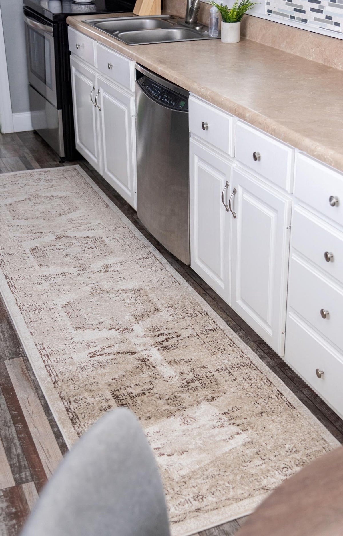Eden Oasis Collection Area Rug -  Refuge (Beige) Runner Beige  lifestyle 37