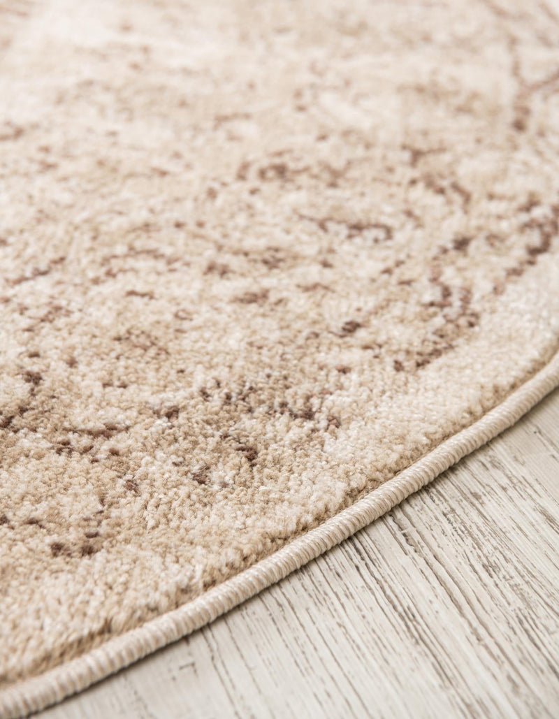 Eden Oasis Collection Area Rug -  Refuge (Beige) Round Beige  lifestyle 43