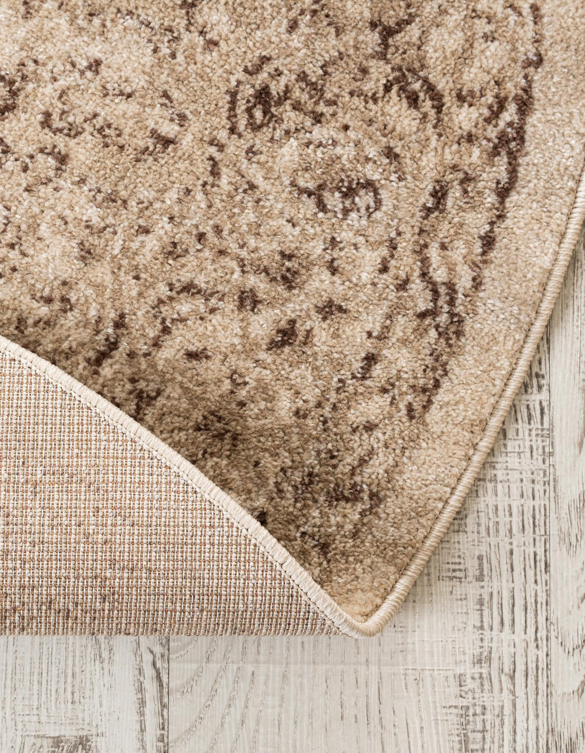 Eden Oasis Collection Area Rug -  Refuge (Beige) Round Beige  lifestyle 44
