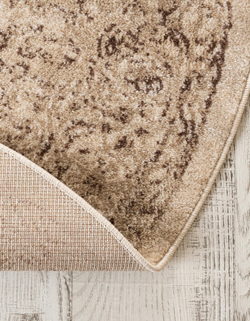 Eden Oasis Collection Area Rug -  Refuge (Beige) Round Beige  lifestyle 44