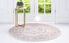 Eden Oasis Collection Area Rug -  Refuge (Beige) Round Beige  lifestyle 22