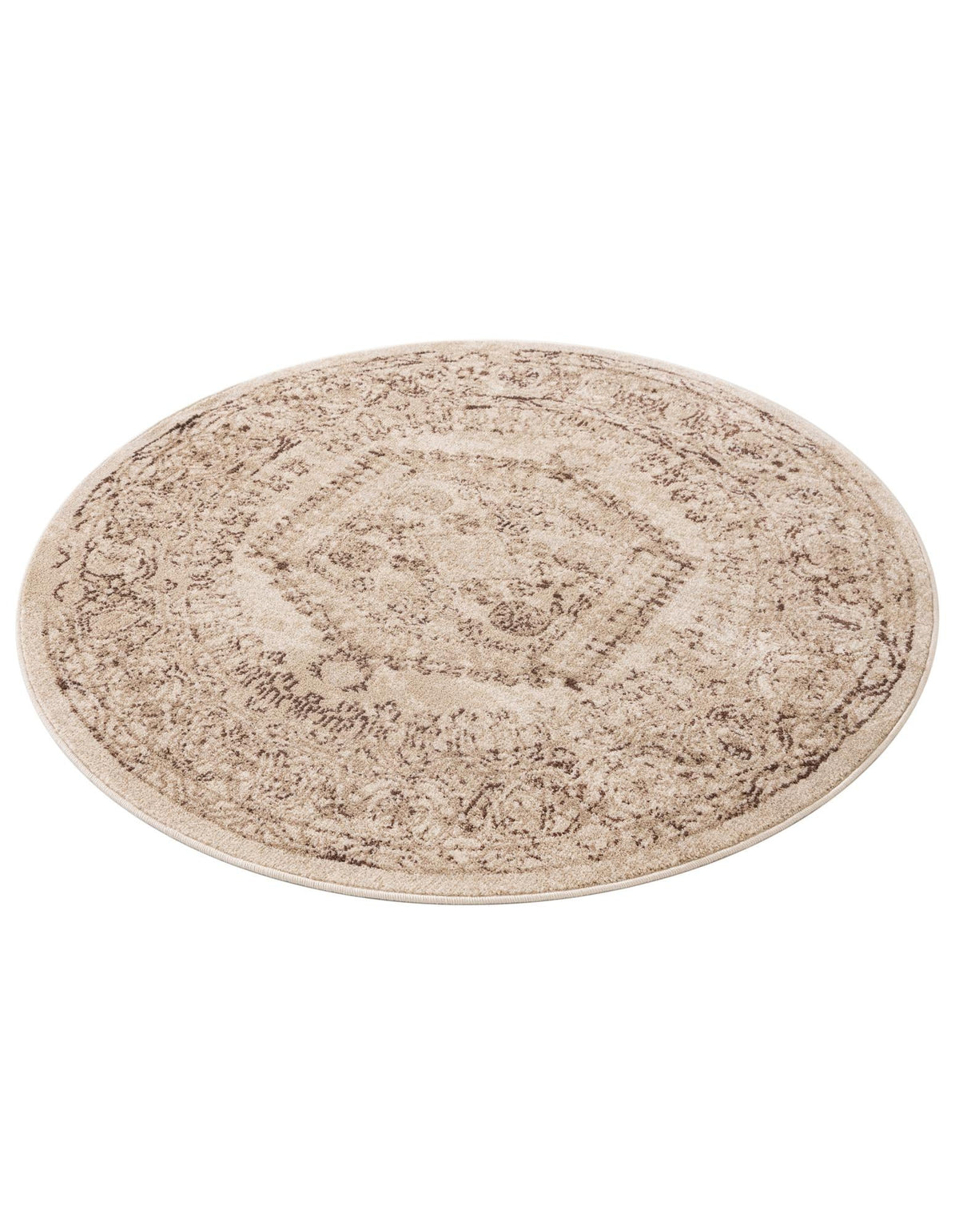 Eden Oasis Collection Area Rug -  Refuge (Beige) Round Beige  lifestyle 29