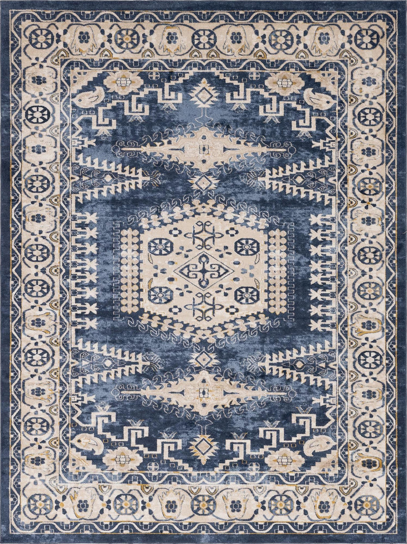 Eden Oasis Collection Area Rug -  Refuge (Dark Blue) Rectangle Dark Blue Main