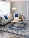 Eden Oasis Collection Area Rug -  Refuge (Dark Blue) Rectangle Dark Blue  lifestyle 2
