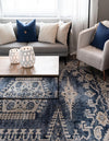 Eden Oasis Collection Area Rug -  Refuge (Dark Blue) Rectangle Dark Blue  lifestyle 9