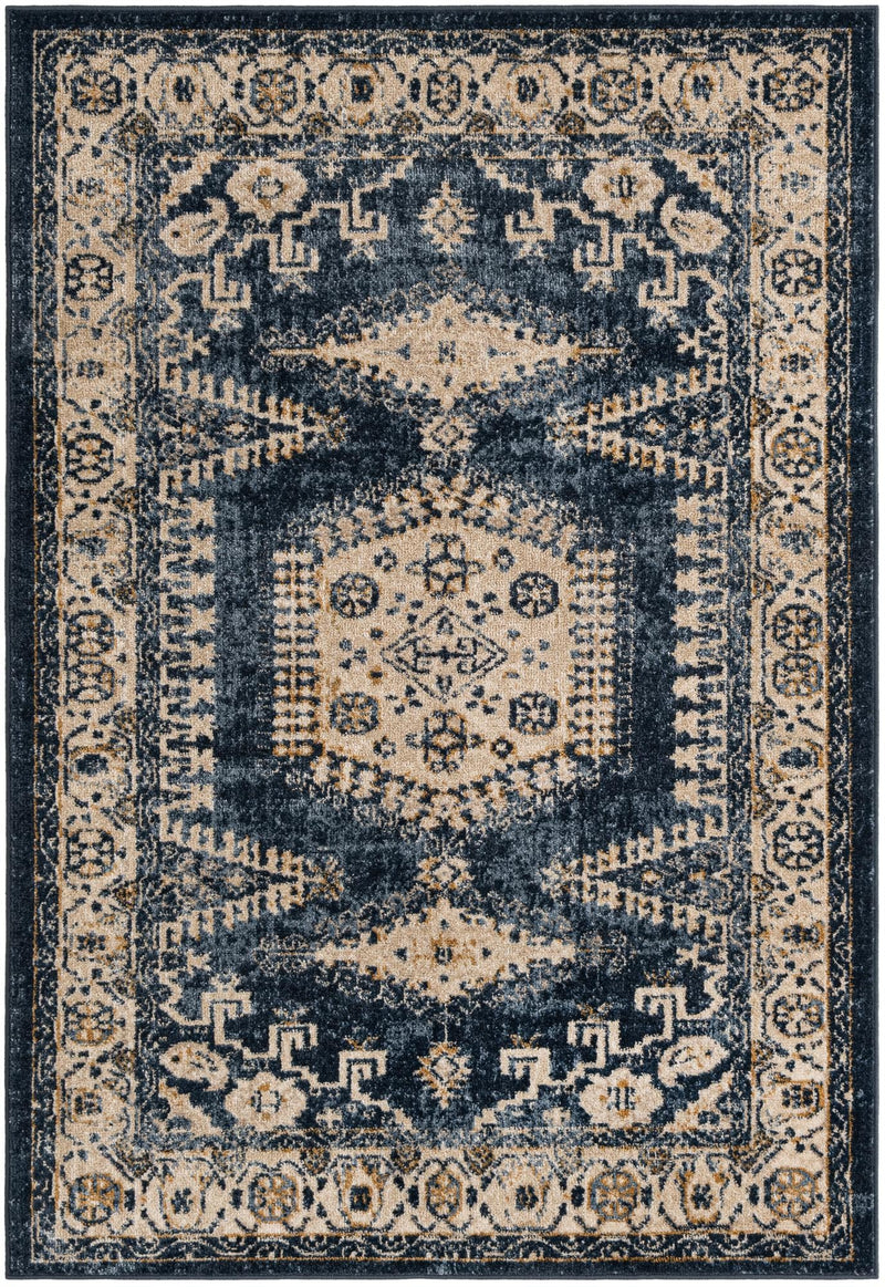 Eden Oasis Collection Area Rug -  Refuge (Dark Blue) Rectangle Dark Blue  lifestyle 2
