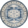 Eden Oasis Collection Area Rug -  Refuge (Dark Blue) Round Dark Blue  lifestyle 15
