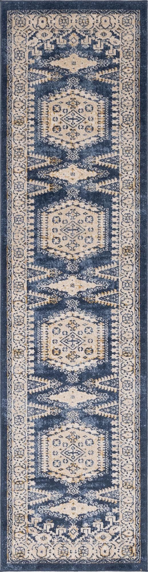 Eden Oasis Collection Area Rug -  Refuge (Dark Blue) Runner Dark Blue  lifestyle 16