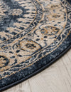 Eden Oasis Collection Area Rug -  Refuge (Dark Blue) Round Dark Blue  lifestyle 54