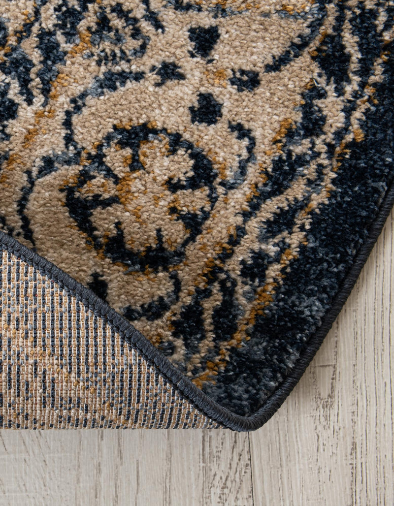 Eden Oasis Collection Area Rug -  Refuge (Dark Blue) Round Dark Blue  lifestyle 55