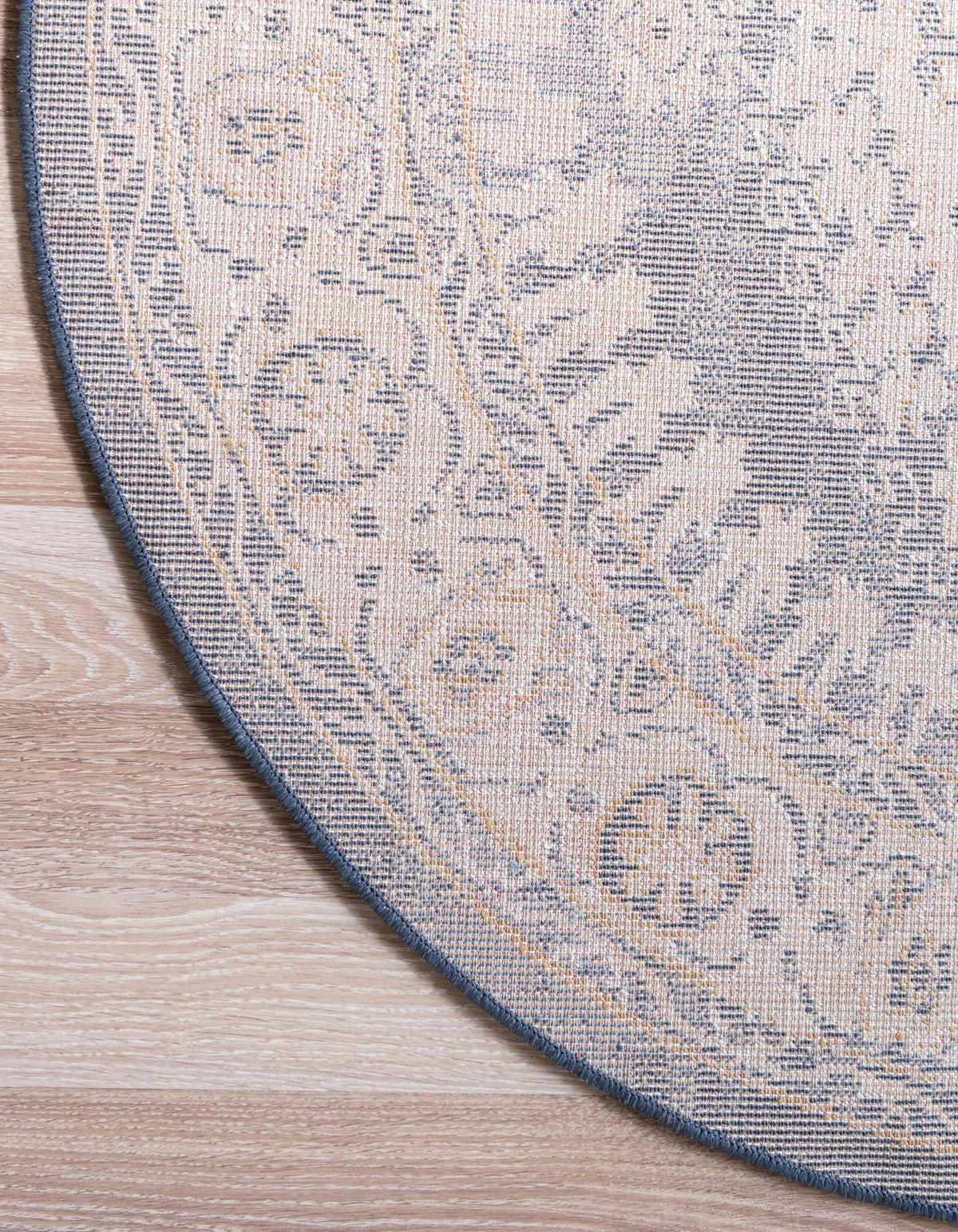 Eden Oasis Collection Area Rug -  Refuge (Dark Blue) Round Dark Blue  lifestyle 89