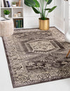 Eden Oasis Collection Area Rug -  Refuge (Dark Brown) Rectangle Dark Brown  lifestyle 2