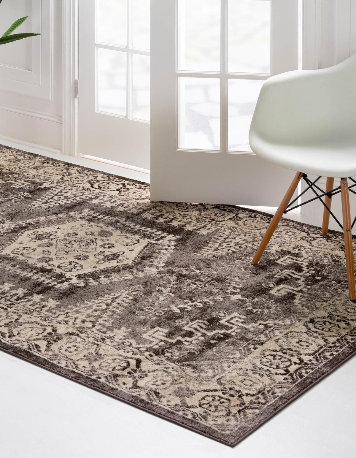 Eden Oasis Collection Area Rug -  Refuge (Dark Brown) Rectangle Dark Brown  lifestyle 3