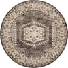 Eden Oasis Collection Area Rug -  Refuge (Dark Brown) Round Dark Brown  lifestyle 11