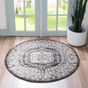 Eden Oasis Collection Area Rug -  Refuge (Dark Brown) Round Dark Brown  lifestyle 13