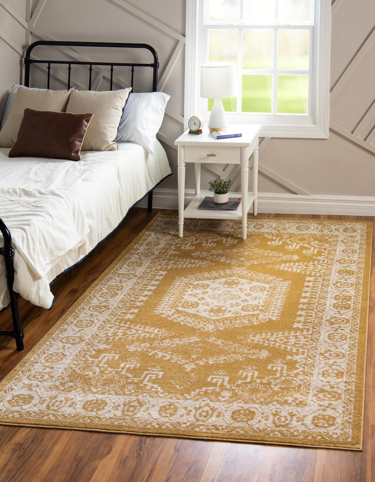 Eden Oasis Collection Area Rug -  Refuge (Gold) Rectangle Gold  lifestyle 2