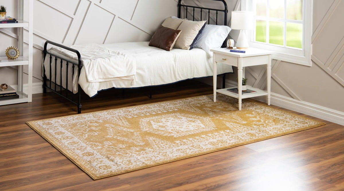 Eden Oasis Collection Area Rug -  Refuge (Gold) Rectangle Gold  lifestyle 3