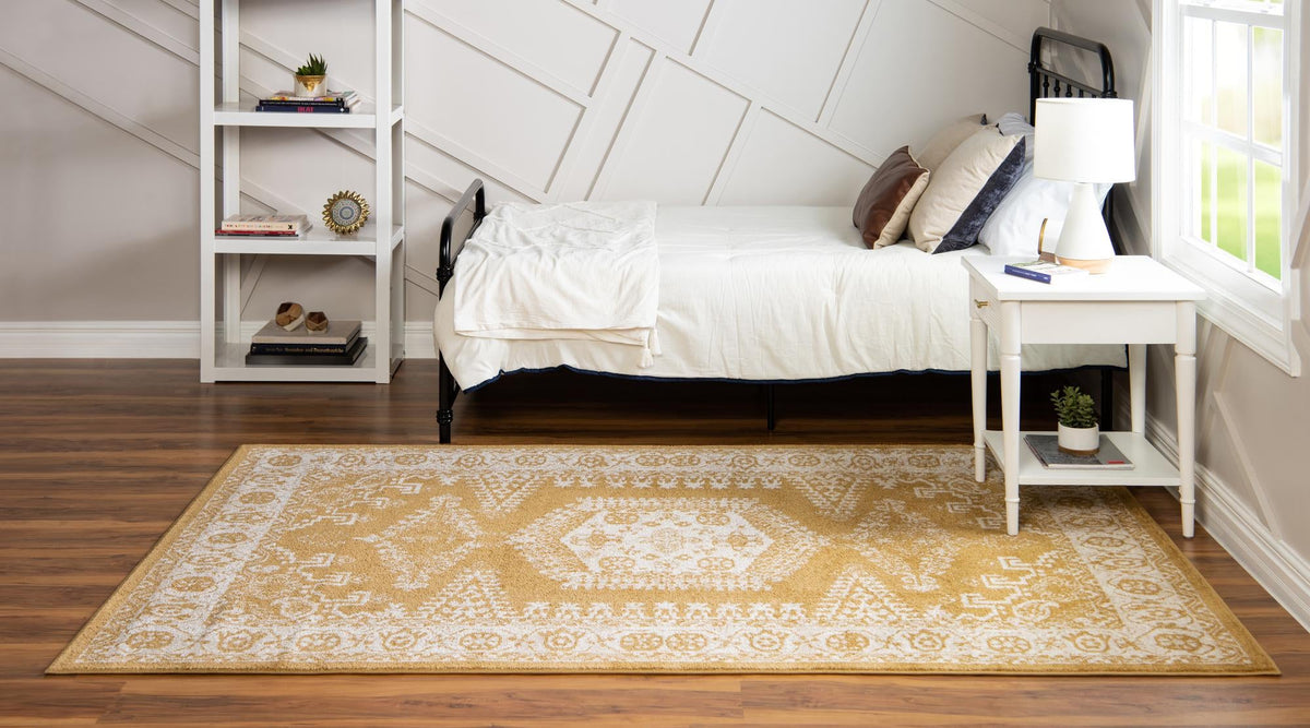 Eden Oasis Collection Area Rug -  Refuge (Gold) Rectangle Gold  lifestyle 4