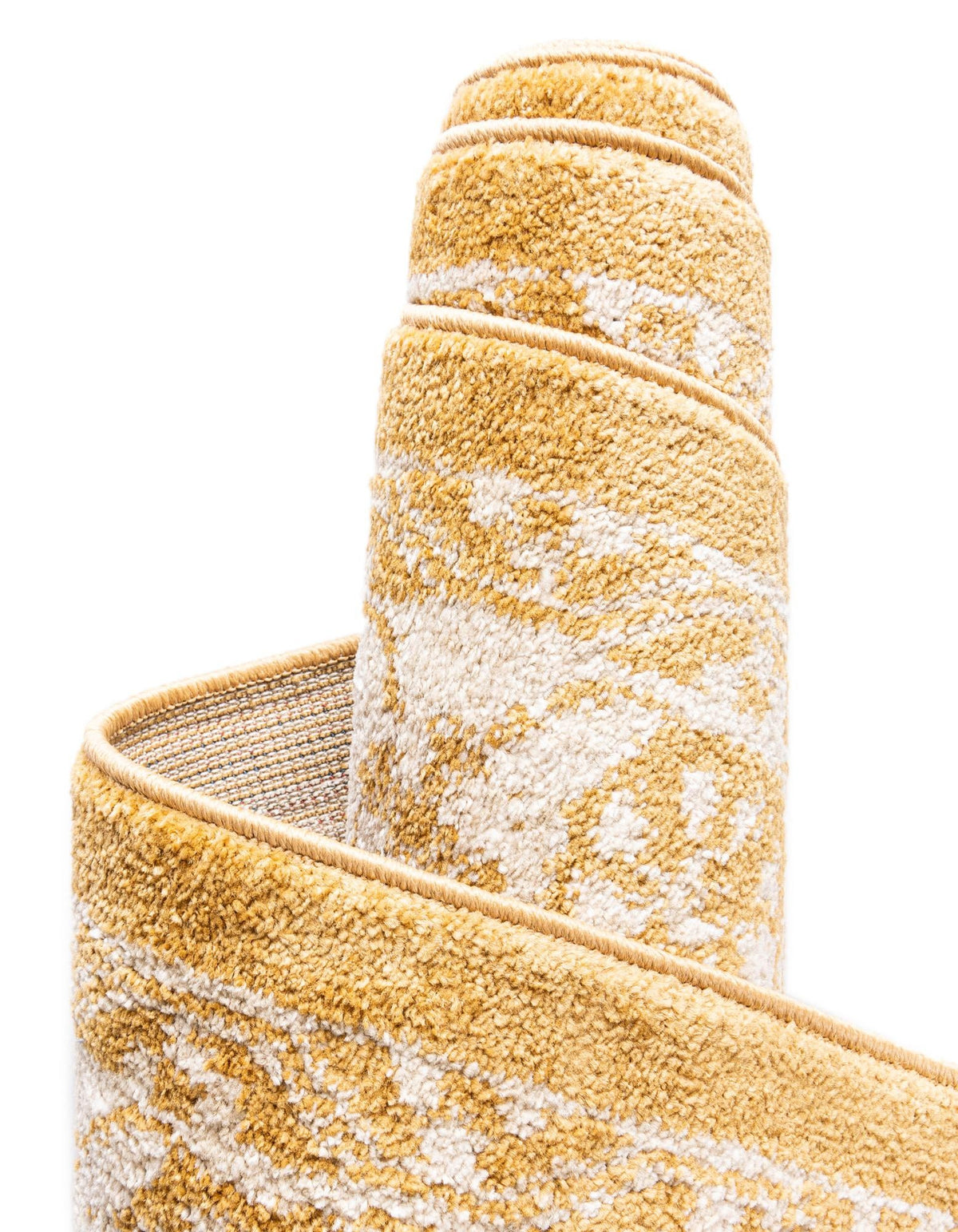 Eden Oasis Collection Area Rug -  Refuge (Gold) Round Gold  lifestyle 36