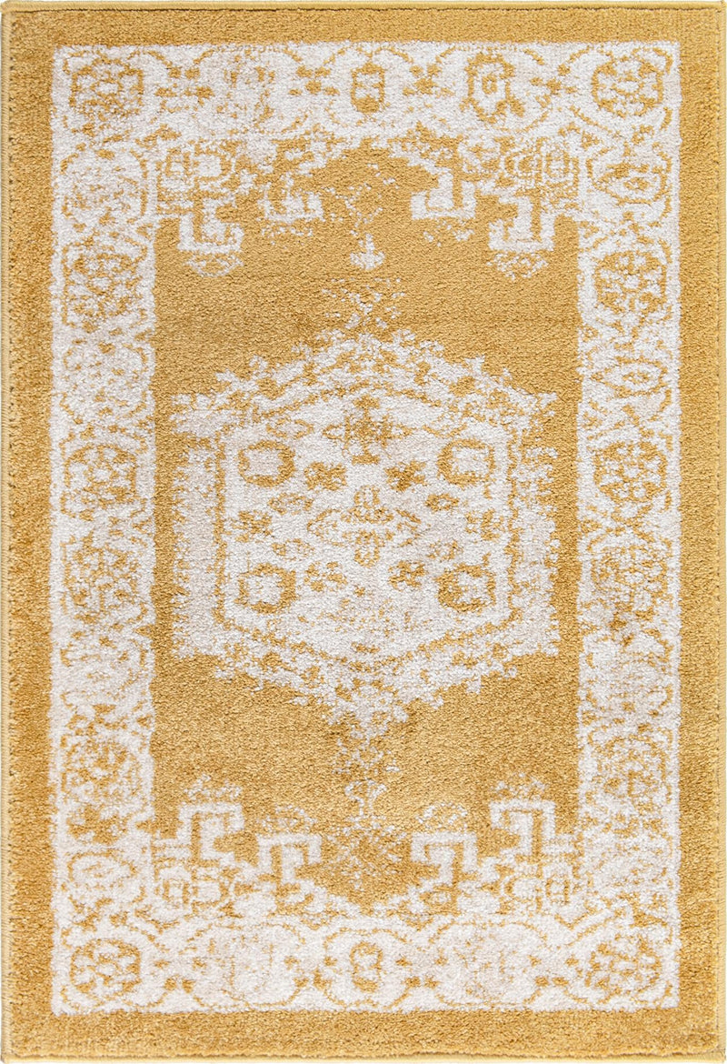 Eden Oasis Collection Area Rug -  Refuge (Gold) Rectangle Gold  lifestyle 2