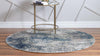 Celestial Haven Collection Area Rug -  Comet Round Navy Blue  lifestyle 48