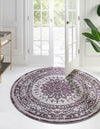 Derbyshire Elegance Collection Area Rug - Buxton Round Violet  lifestyle 43