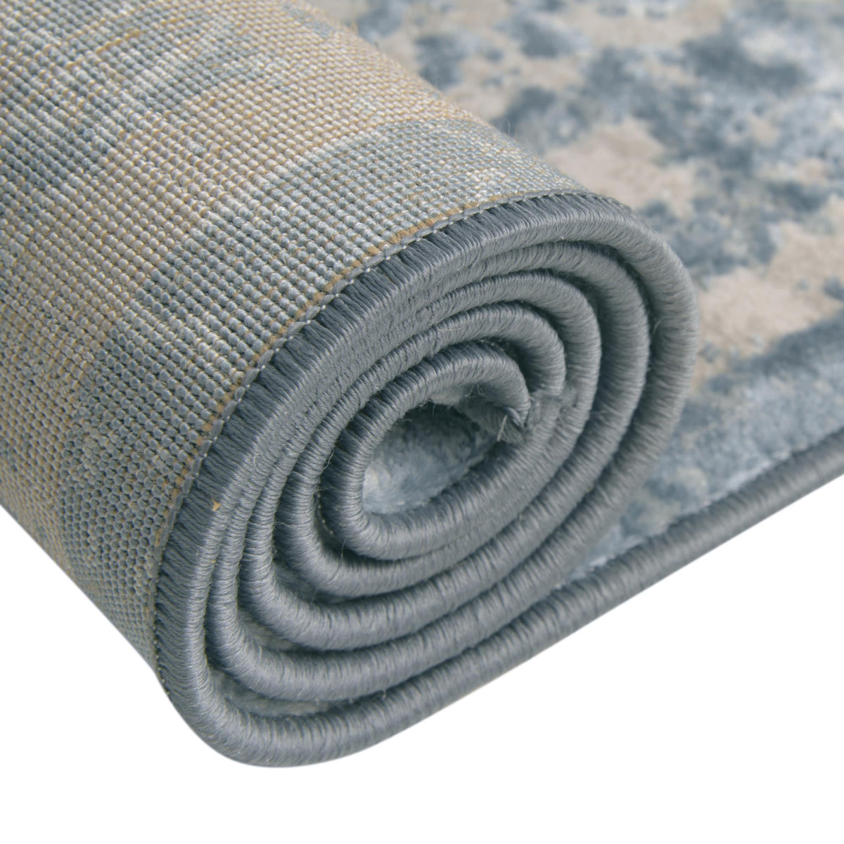 Derbyshire Elegance Collection Area Rug - Buxton Round Light Blue  lifestyle 49