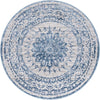 Derbyshire Elegance Collection Area Rug - Buxton Round Light Blue  lifestyle 13