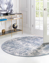 Derbyshire Elegance Collection Area Rug -  Matlock Round Blue  lifestyle 32