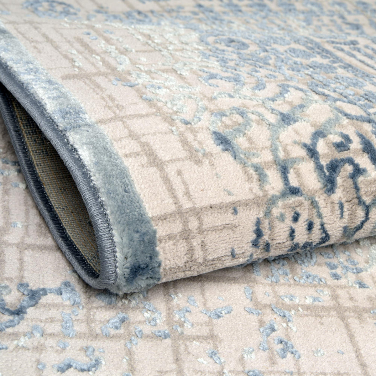 Derbyshire Elegance Collection Area Rug -  Matlock Round Blue  lifestyle 44