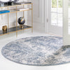 Derbyshire Elegance Collection Area Rug -  Matlock Round Blue  lifestyle 98