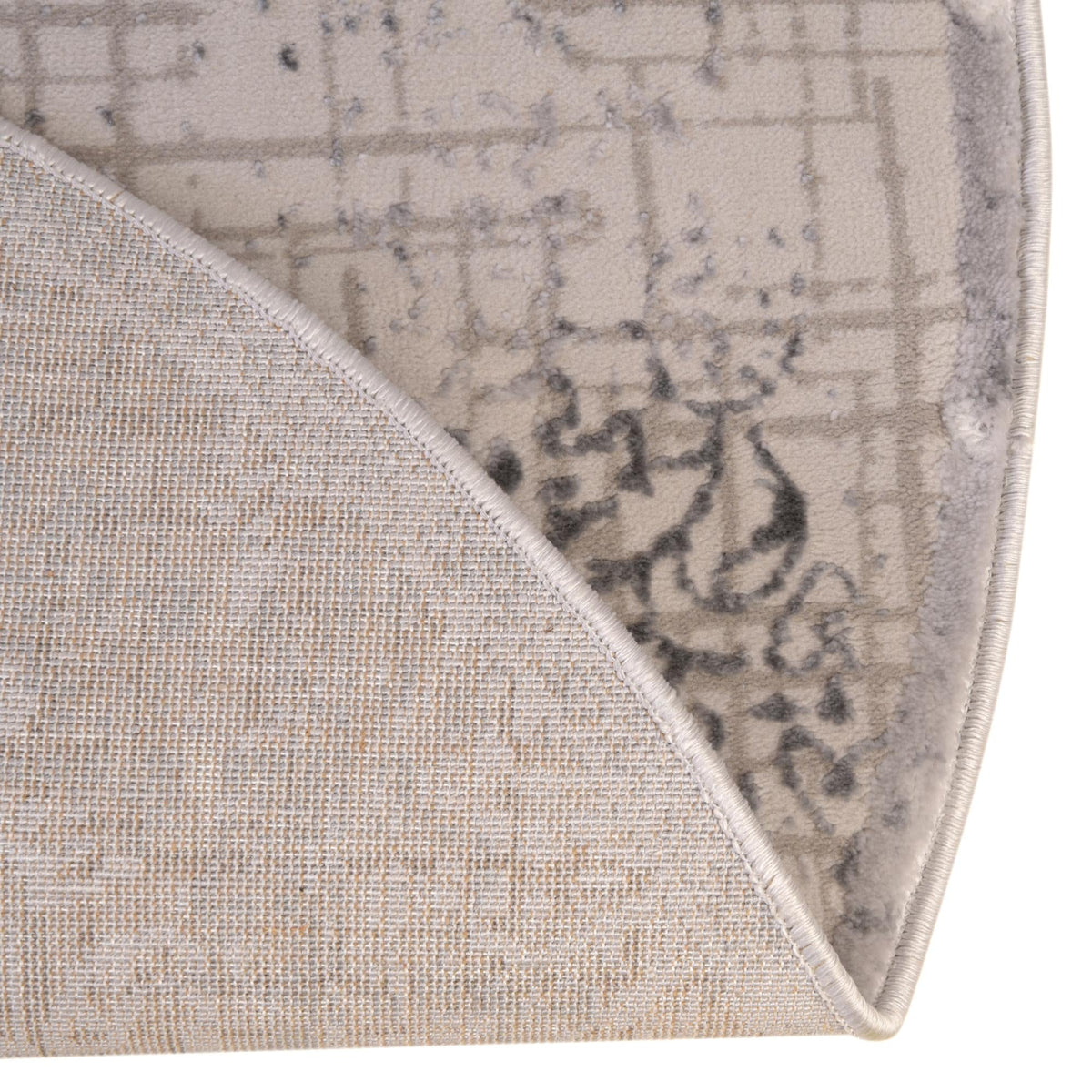 Derbyshire Elegance Collection Area Rug -  Matlock Round Gray  lifestyle 58