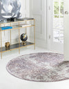 Derbyshire Elegance Collection Area Rug -  Matlock Round Violet  lifestyle 57