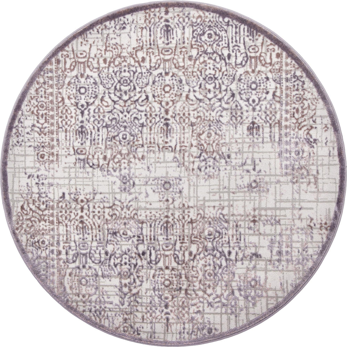 Derbyshire Elegance Collection Area Rug -  Matlock Round Violet  lifestyle 26