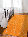 Lattice Garden Collection Area Rug - Arborville (Orange) Rectangle Orange  lifestyle 6