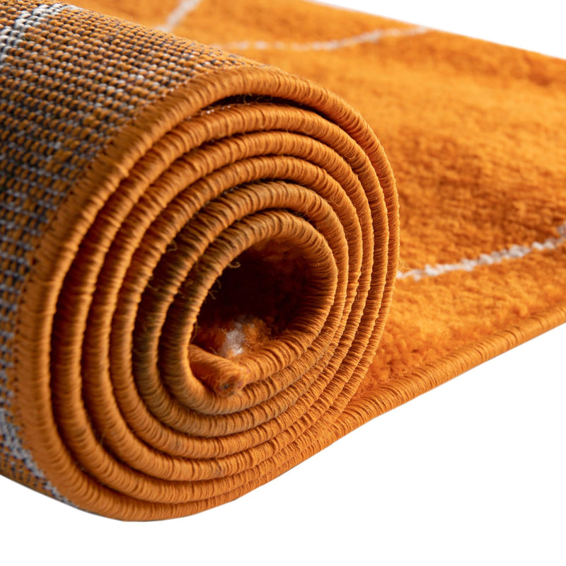Lattice Garden Collection Area Rug - Arborville (Orange) Rectangle Orange  lifestyle 50