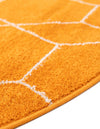 Lattice Garden Collection Area Rug - Arborville (Orange) Round Orange  lifestyle 17
