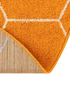Lattice Garden Collection Area Rug - Arborville (Orange) Round Orange  lifestyle 25