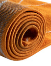 Lattice Garden Collection Area Rug - Arborville (Orange) Round Orange  lifestyle 52