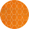 Lattice Garden Collection Area Rug - Arborville (Orange) Round Orange Main