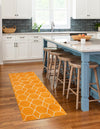 Lattice Garden Collection Area Rug - Arborville (Orange) Runner Orange  lifestyle 6